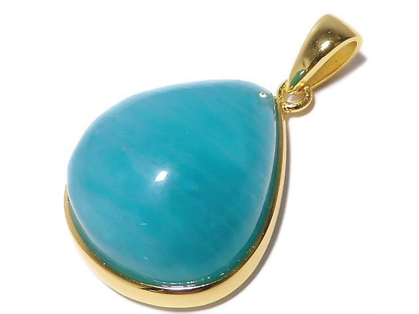 [Video][One of a kind] Amazonite Silica AA++ Pendant 18KGP NO.110