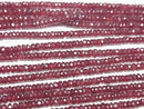 [Video]High Quality Ruby AAA- Faceted Button Rondelle half or 1strand beads (aprx.15inch/38cm)