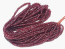 [Video]High Quality Ruby AAA- Faceted Button Rondelle half or 1strand beads (aprx.15inch/38cm)