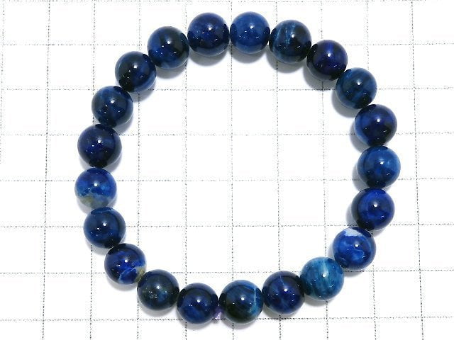 [Video][One of a kind] Lazulite Round 9mm Bracelet NO.54