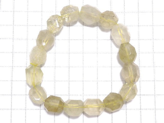 [Video][One of a kind] Libyan Desert Glass Faceted Nugget Bracelet NO.2