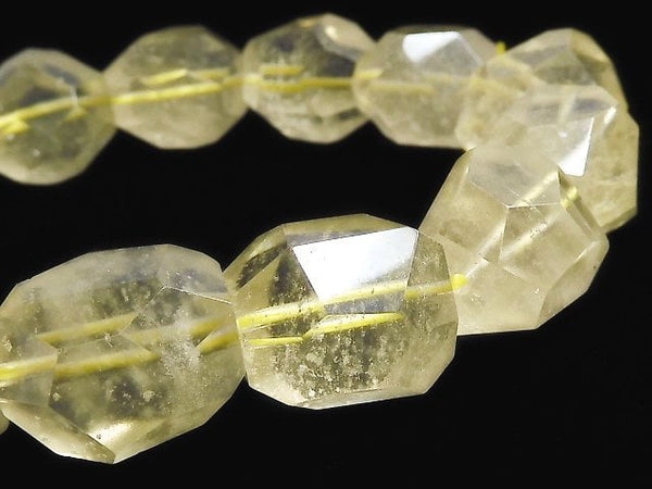 [Video][One of a kind] Libyan Desert Glass Faceted Nugget Bracelet NO.3