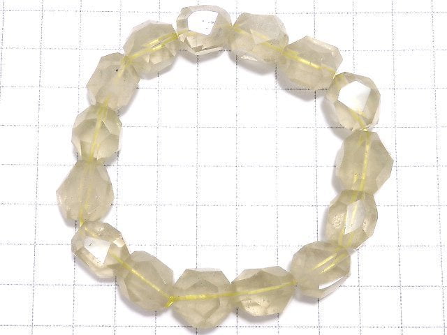 [Video][One of a kind] Libyan Desert Glass Faceted Nugget Bracelet NO.3