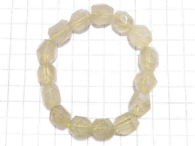 [Video][One of a kind] Libyan Desert Glass Faceted Nugget Bracelet NO.4