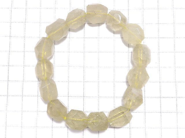 [Video][One of a kind] Libyan Desert Glass Faceted Nugget Bracelet NO.4