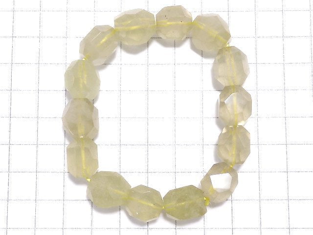 [Video][One of a kind] Libyan Desert Glass Faceted Nugget Bracelet NO.5