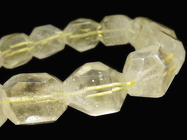 [Video][One of a kind] Libyan Desert Glass Faceted Nugget Bracelet NO.6