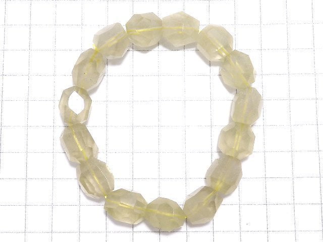 [Video][One of a kind] Libyan Desert Glass Faceted Nugget Bracelet NO.6