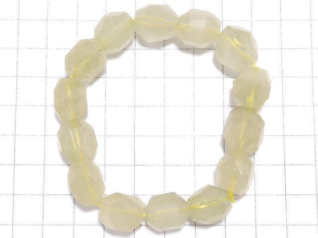 [Video][One of a kind] Libyan Desert Glass Faceted Nugget Bracelet NO.8