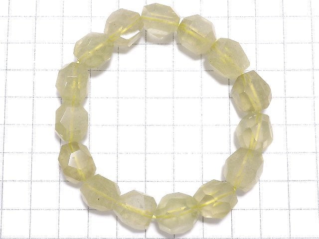 [Video][One of a kind] Libyan Desert Glass Faceted Nugget Bracelet NO.9