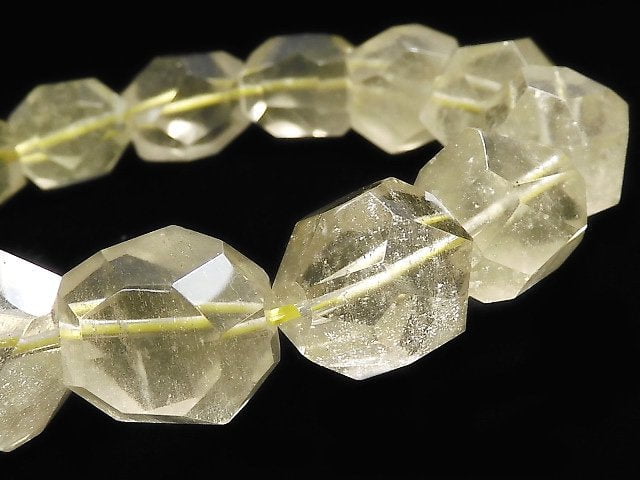[Video][One of a kind] Libyan Desert Glass Faceted Nugget Bracelet NO.10