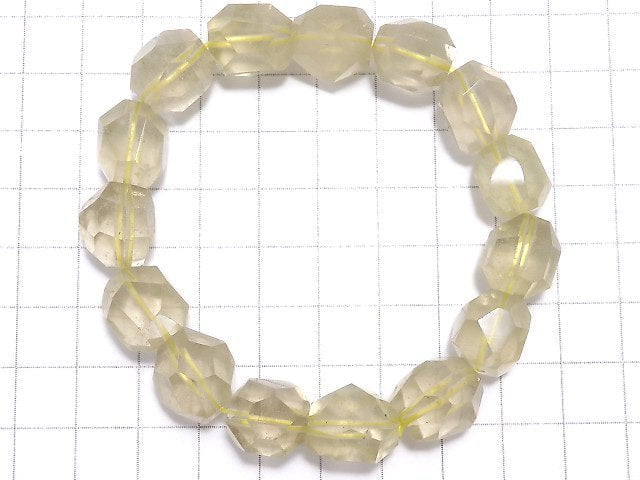 [Video][One of a kind] Libyan Desert Glass Faceted Nugget Bracelet NO.10