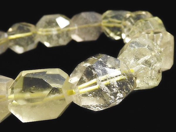 [Video][One of a kind] Libyan Desert Glass Faceted Nugget Bracelet NO.11