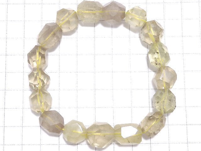 [Video][One of a kind] Libyan Desert Glass Faceted Nugget Bracelet NO.11