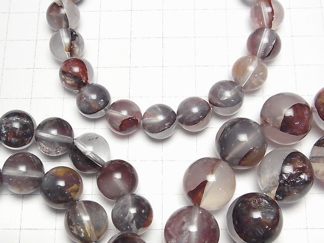 [Video] Red Hematite Quartz AAA Round 10.5-15mm Bracelet