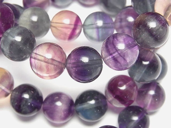 [Video] Multicolor Fluorite AAA- Round 10-11.5mm Bracelet