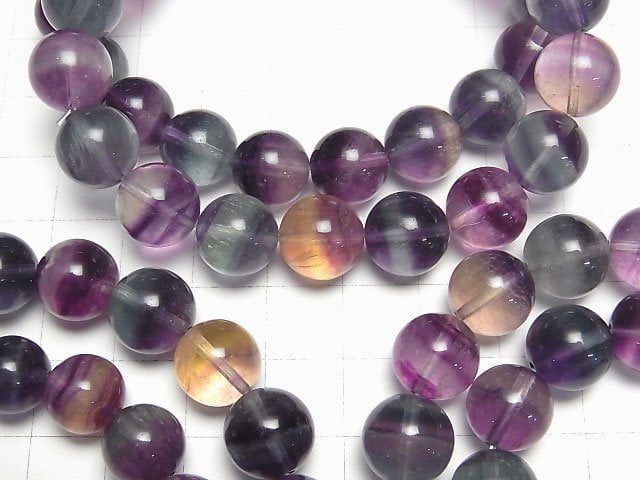 [Video] Multicolor Fluorite AAA- Round 10-11.5mm Bracelet