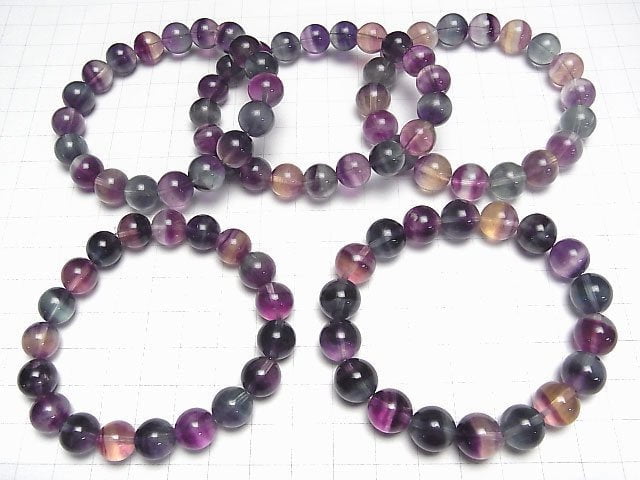 [Video] Multicolor Fluorite AAA- Round 10-11.5mm Bracelet