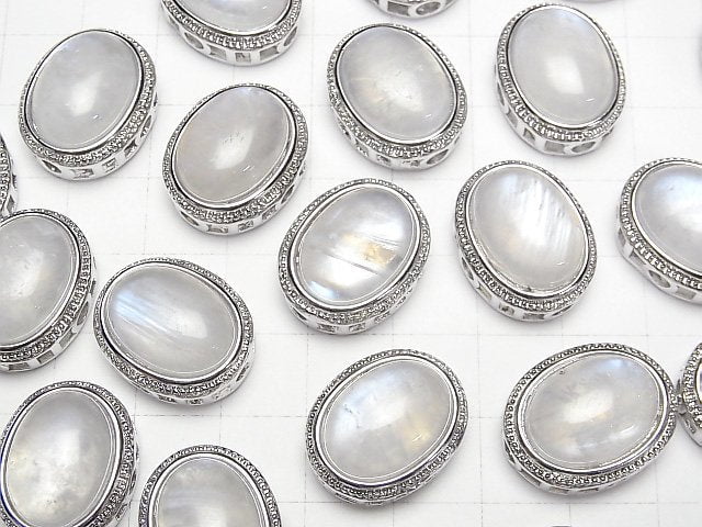 [Video] Royal Blue Moonstone AA++ Bezel Setting Oval Through Type 20x16mm 1pc