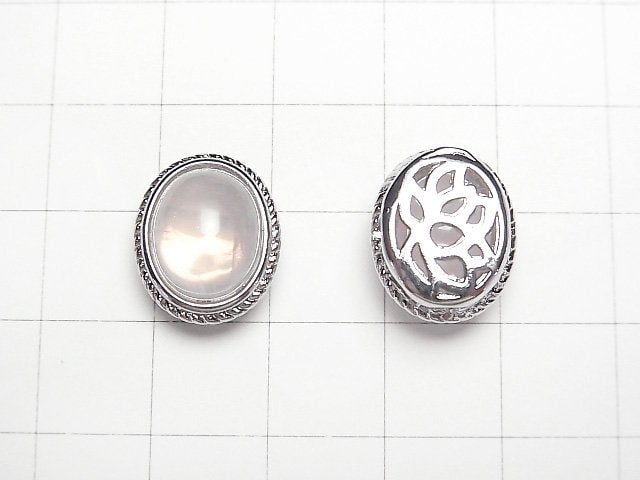 [Video]Rose Quartz AAA- Bezel Setting Oval Through Type 15x13mm 1pc