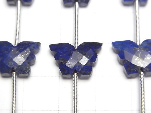 [Video] Lapislazuli AA++ butterfly shape 1 strand beads (aprx.4inch/10cm)