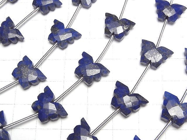 [Video] Lapislazuli AA++ butterfly shape 1 strand beads (aprx.4inch/10cm)