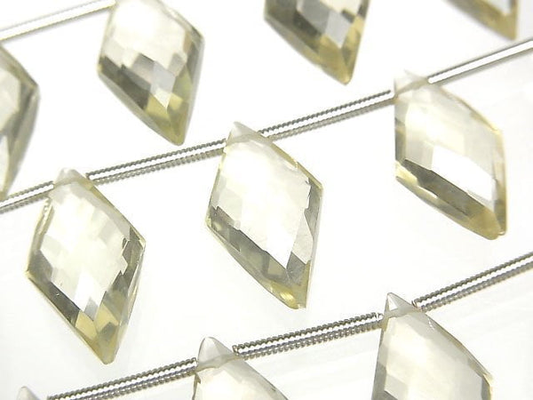 [Video] High Quality Lemon Quartz AAA Diamond Shape 17x9mm 1strand (8pcs )