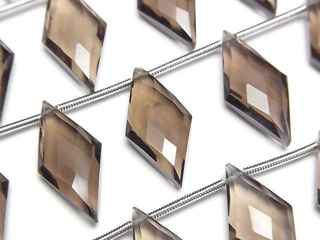 [Video]High Quality Smoky Quartz AAA Diamond Shape 20x10mm 1strand (8pcs )