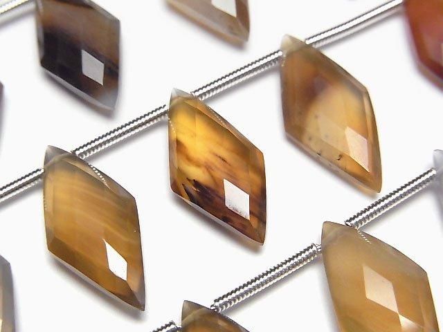 [Video] Montana Moss Agate Diamond Shape 1strand (8pcs)