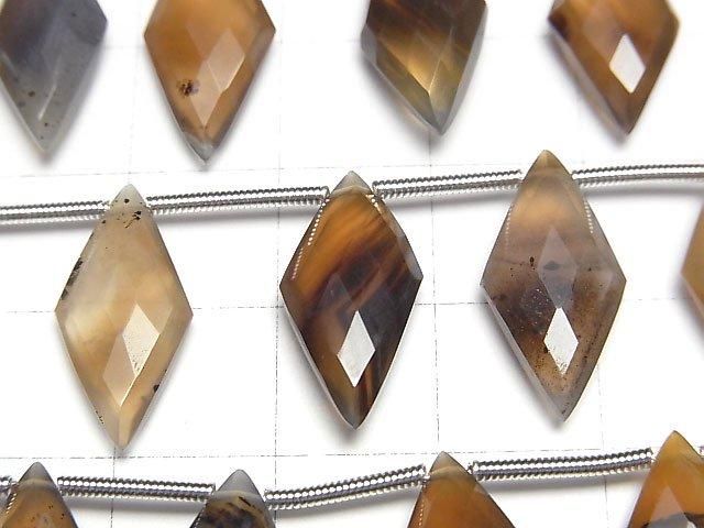 [Video] Montana Moss Agate Diamond Shape 1strand (8pcs)