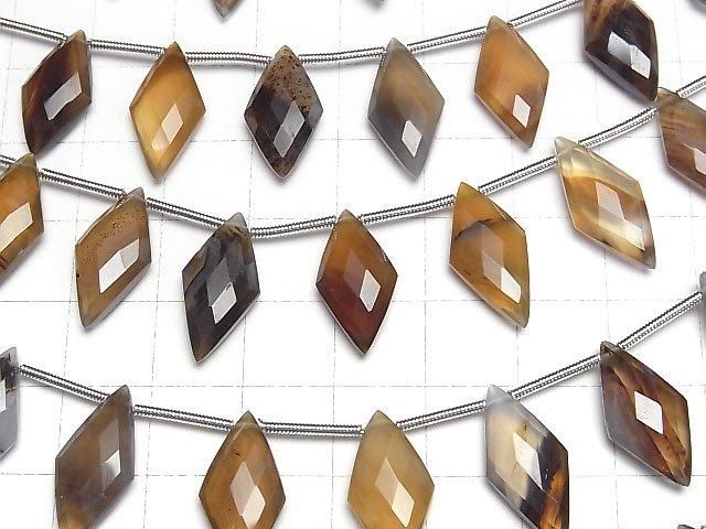 [Video] Montana Moss Agate Diamond Shape 1strand (8pcs)