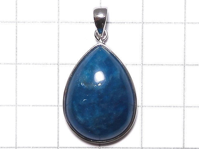 [Video][One of a kind] Blue Apatite AAA- Pendant Silver925 NO.2