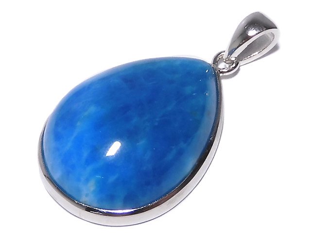 [Video][One of a kind] Blue Apatite AAA- Pendant Silver925 NO.5