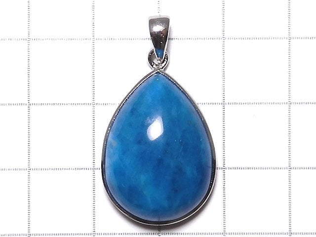 [Video][One of a kind] Blue Apatite AAA- Pendant Silver925 NO.5