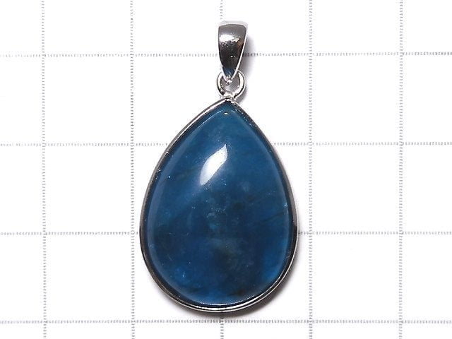 [Video][One of a kind] Blue Apatite AAA- Pendant Silver925 NO.7