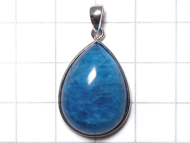 [Video][One of a kind] Blue Apatite AAA- Pendant Silver925 NO.8