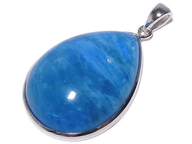 [Video][One of a kind] Blue Apatite AAA- Pendant Silver925 NO.10