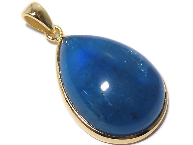 [Video][One of a kind] Blue Apatite AAA- Pendant 18KGP NO.12