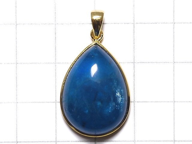 [Video][One of a kind] Blue Apatite AAA- Pendant 18KGP NO.12