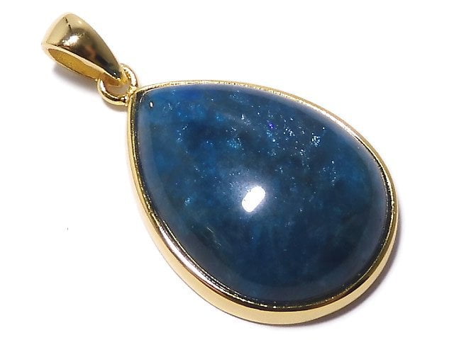 [Video][One of a kind] Blue Apatite AAA- Pendant 18KGP NO.13