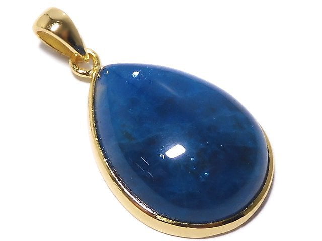 [Video][One of a kind] Blue Apatite AAA- Pendant 18KGP NO.15