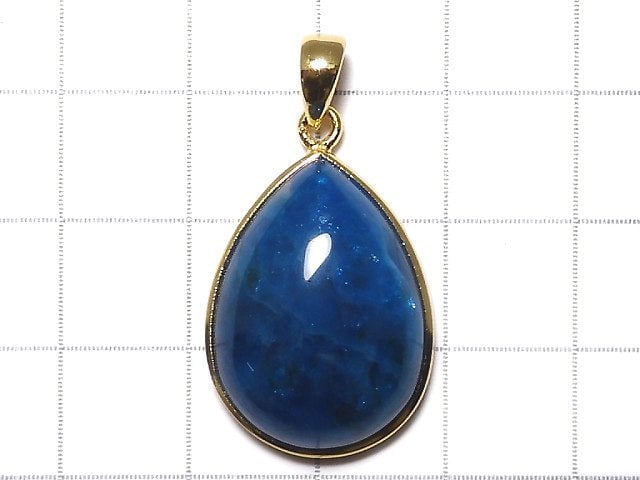 [Video][One of a kind] Blue Apatite AAA- Pendant 18KGP NO.15