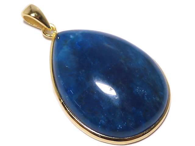 [Video][One of a kind] Blue Apatite AAA- Pendant 18KGP NO.20