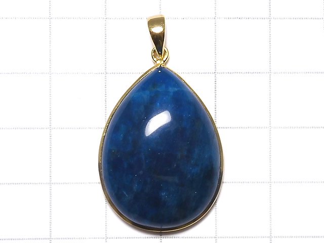 [Video][One of a kind] Blue Apatite AAA- Pendant 18KGP NO.20