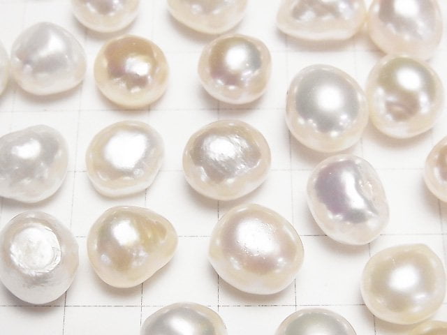 [Video]Fresh Water Pearl AAA- Loose stone Potato-Baroque 10-13mm White 3pcs