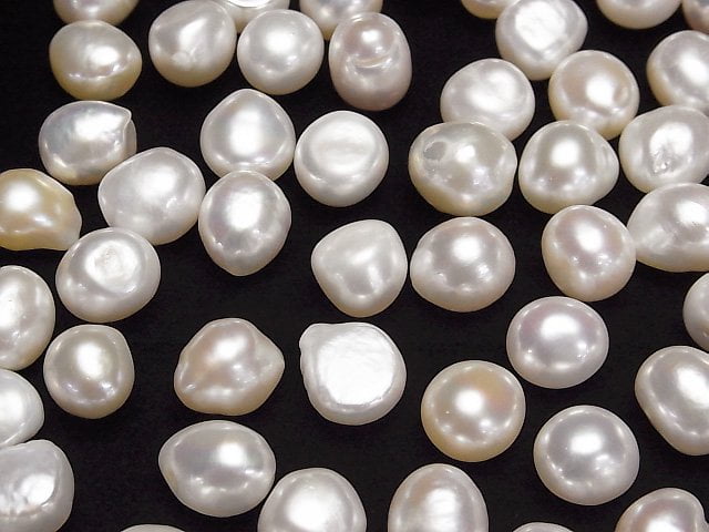 [Video]Fresh Water Pearl AAA- Loose stone Potato-Baroque 10-13mm White 3pcs