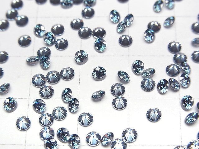 [Video] Moissanite AAA Loose stone Round Faceted 3x3mm [Blue] 5pcs