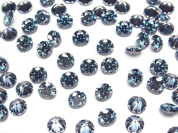 [Video] Moissanite AAA Loose stone Round Faceted 5x5mm [Blue] 1pc