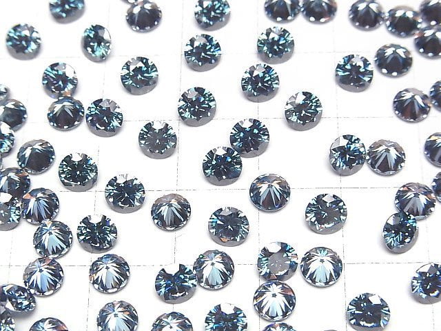 [Video] Moissanite AAA Loose stone Round Faceted 5x5mm [Blue] 1pc