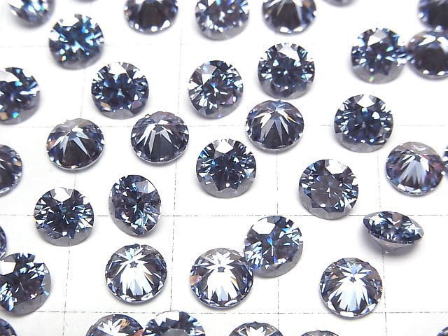 [Video] Moissanite AAA Loose stone Round Faceted 6x6mm [Blue] 1pc